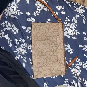 Tan Calvin Klein Wristlet